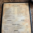 Roberto's printed menu board
