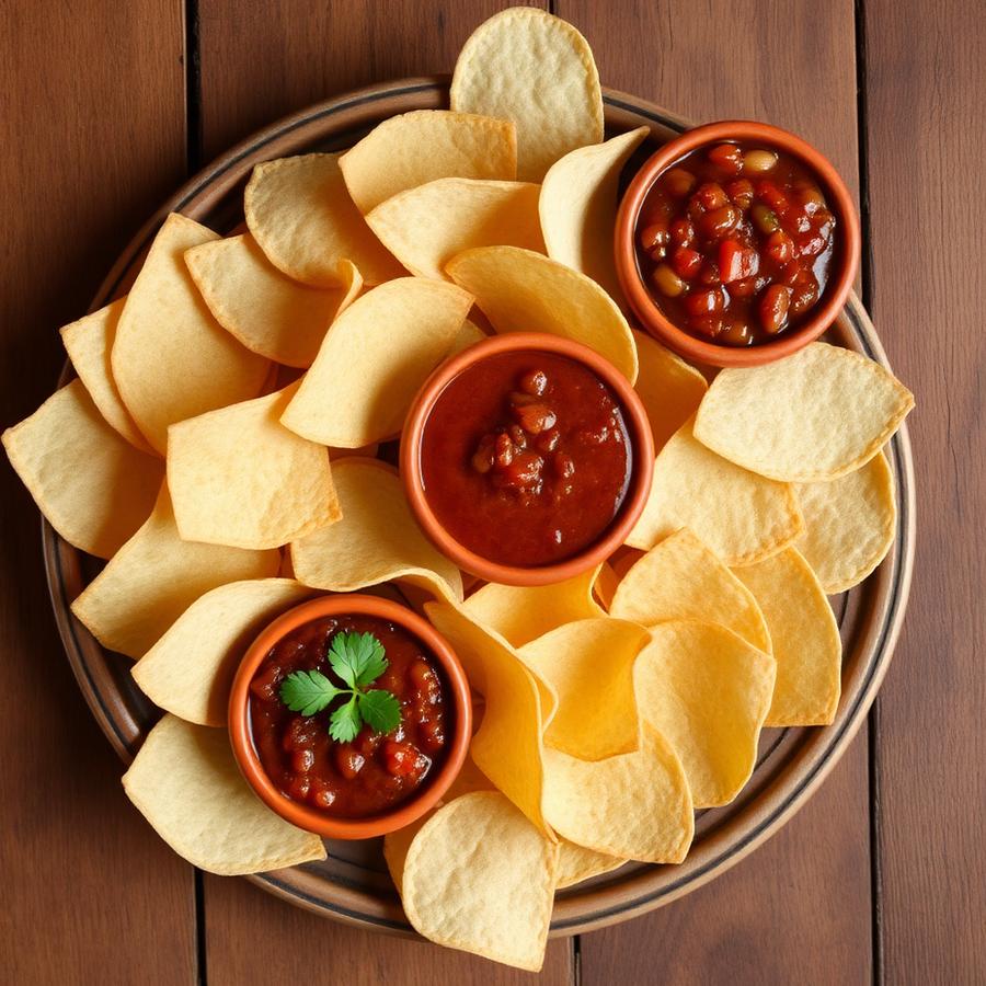 Chips, Salsa & Bean Dip